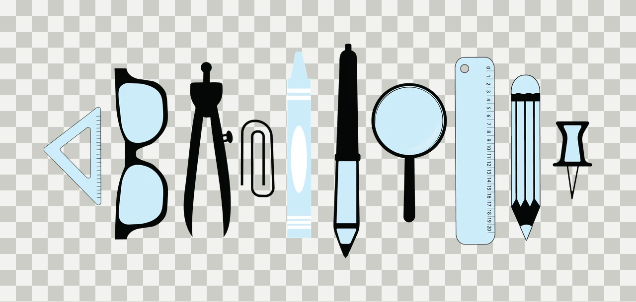 Can Glass Wrap Stationery Icons In Black Silhouette triangle transparency and detail preview thumbnail