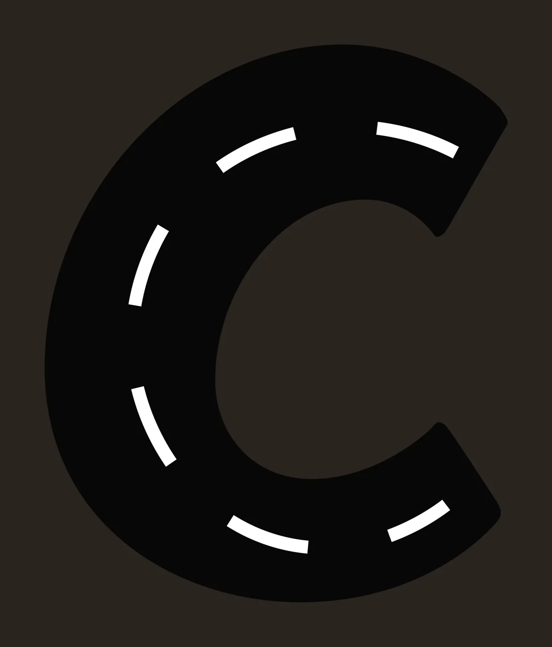 Can Glass Wrap C Letter Shaped With Road contrast preview thumbnail