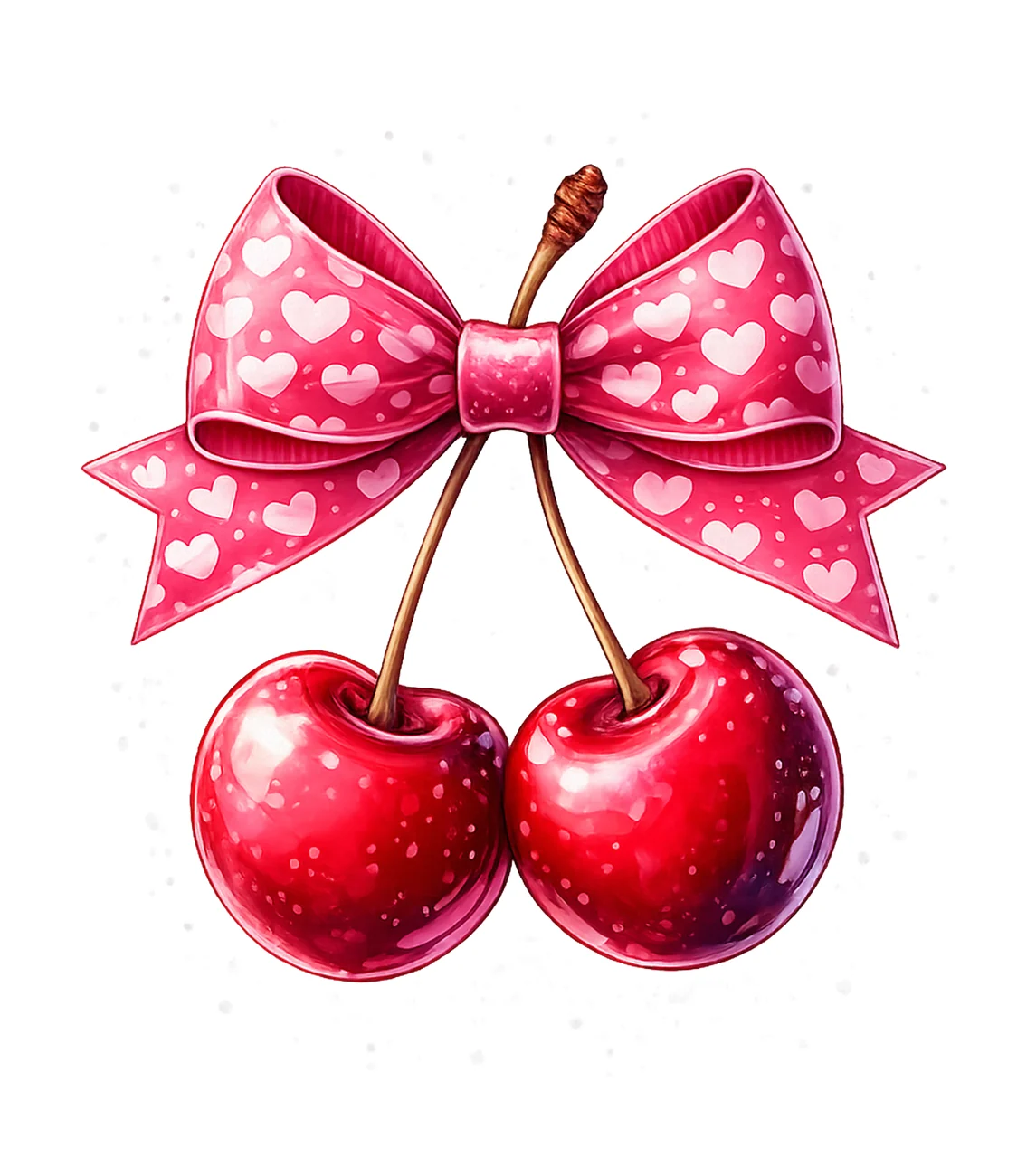 Cherries bow retro coquette polka dot design trendy