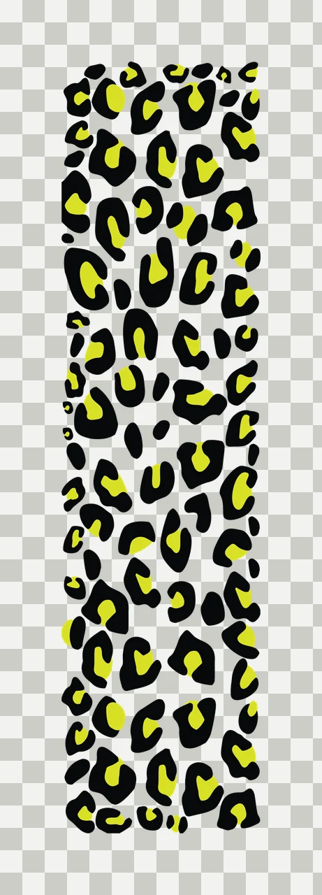 Black Leopard Print Pattern Graphic repeat spots white plain transparency and detail preview thumbnail