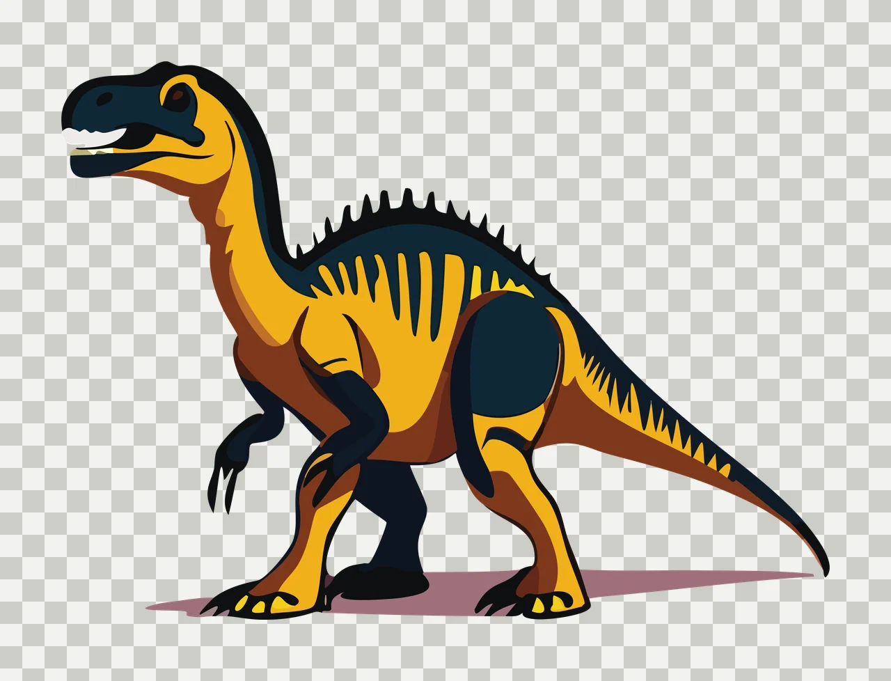 Dinosaur Black Silhouette Of Standing shadow white animal prehistoric transparency and detail preview thumbnail