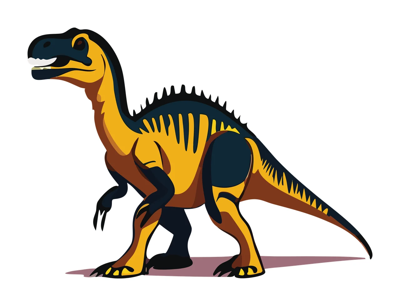 Dinosaur Black Silhouette Of Standing shadow white animal prehistoric