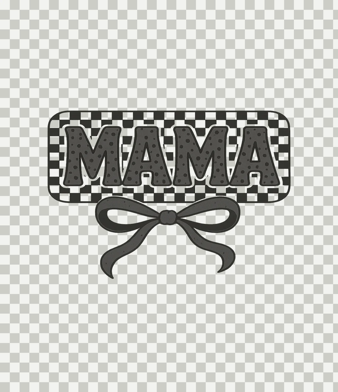 Checkered Bow Mama Checkerboard Label text pattern rectangle transparency and detail preview thumbnail