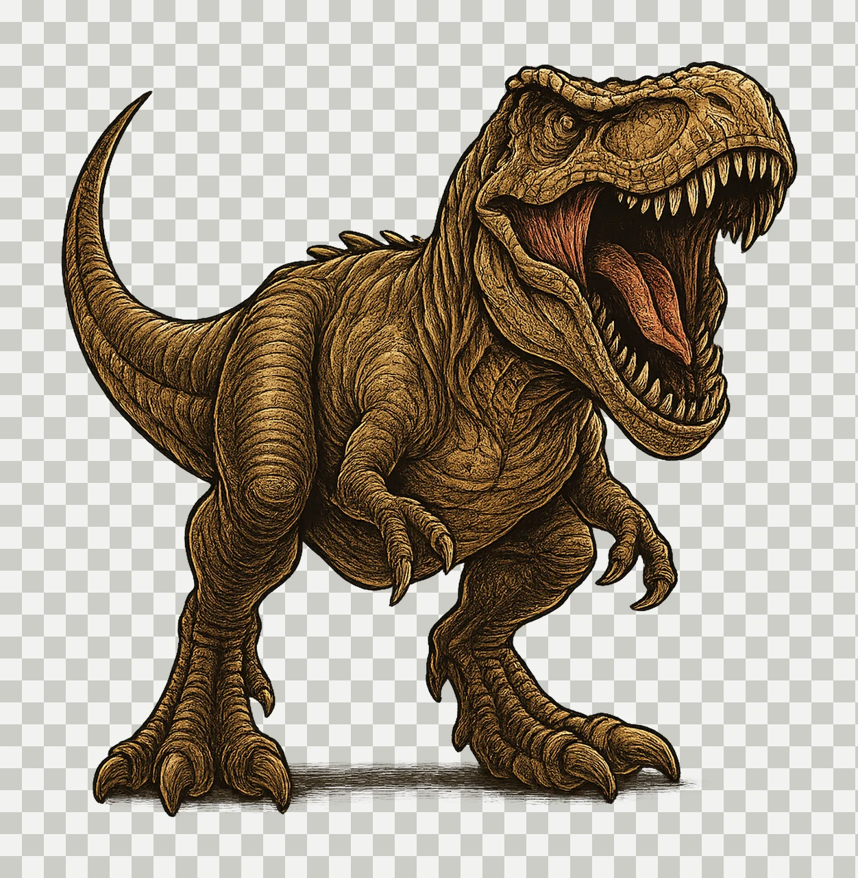 Rex Dinosaur Artwork Prehistoric Animal Design Dino transparency and detail preview thumbnail