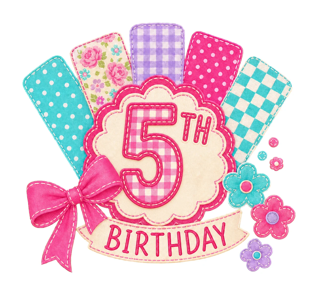Preppy Patchwork Birthday age 05