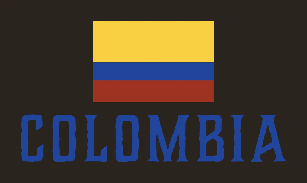 Colombia Text With Rectangular Flag rectangle black white monochrome contrast preview thumbnail