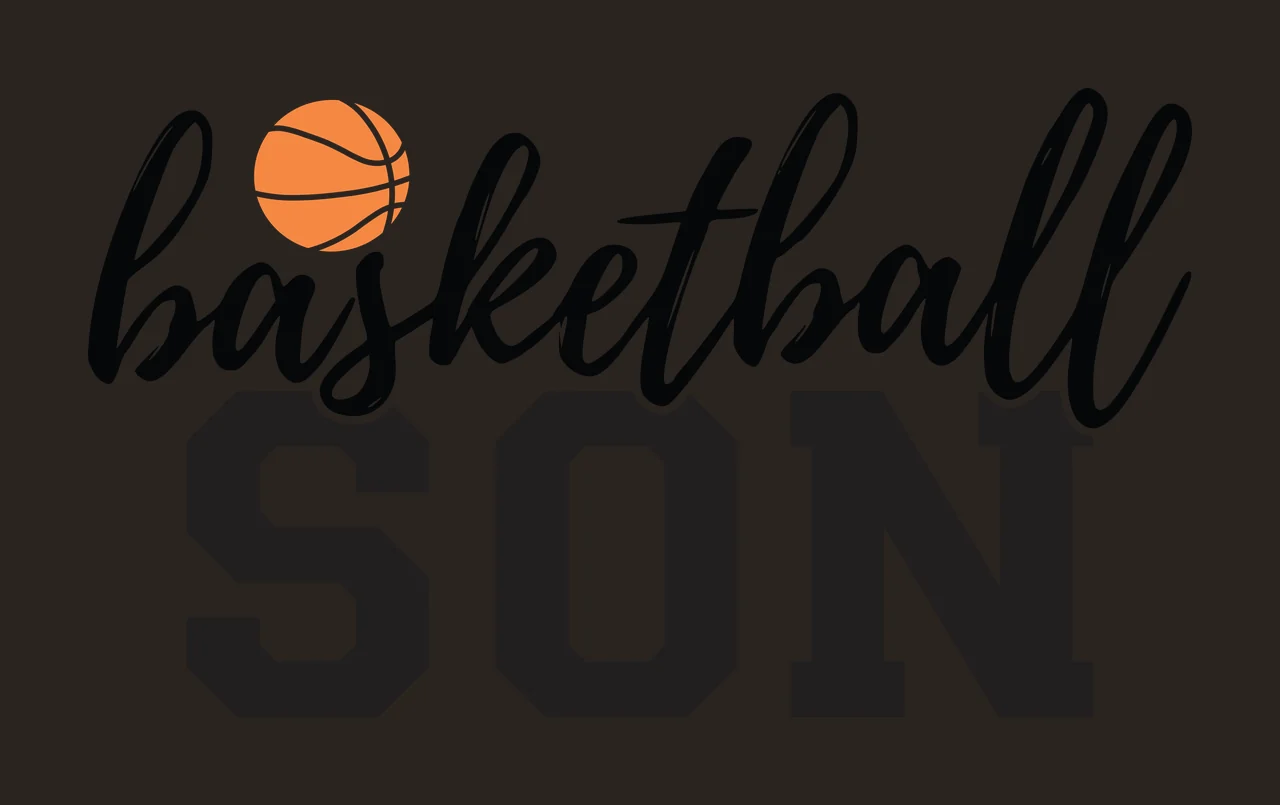 Basketball Son Black And White Graphic sport typography 1 10 contrast preview thumbnail