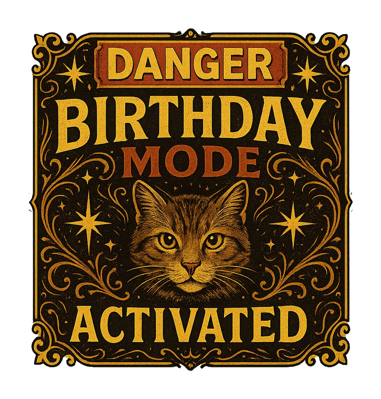 Funny Birthday Warning Design Birthday Behavior Sublimation
