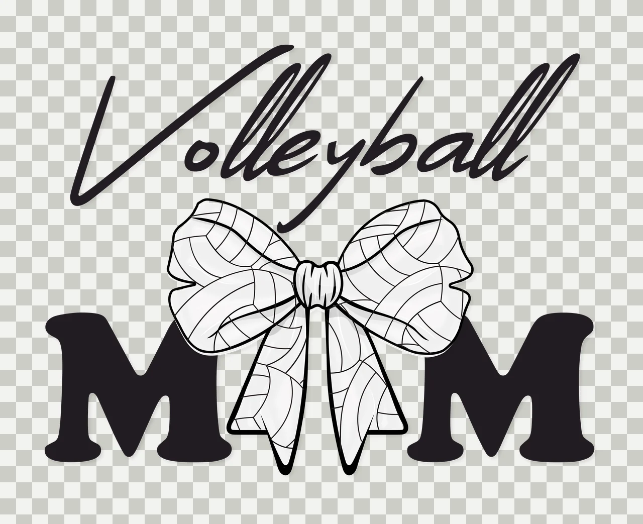 Bow Text With Graphic Typography Combining letters ribbon Script and transparency and detail preview thumbnail