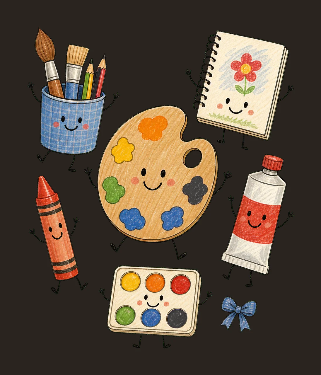 Art Teacher Doodle Art Teacher Crew Painting Variation A contrast preview thumbnail