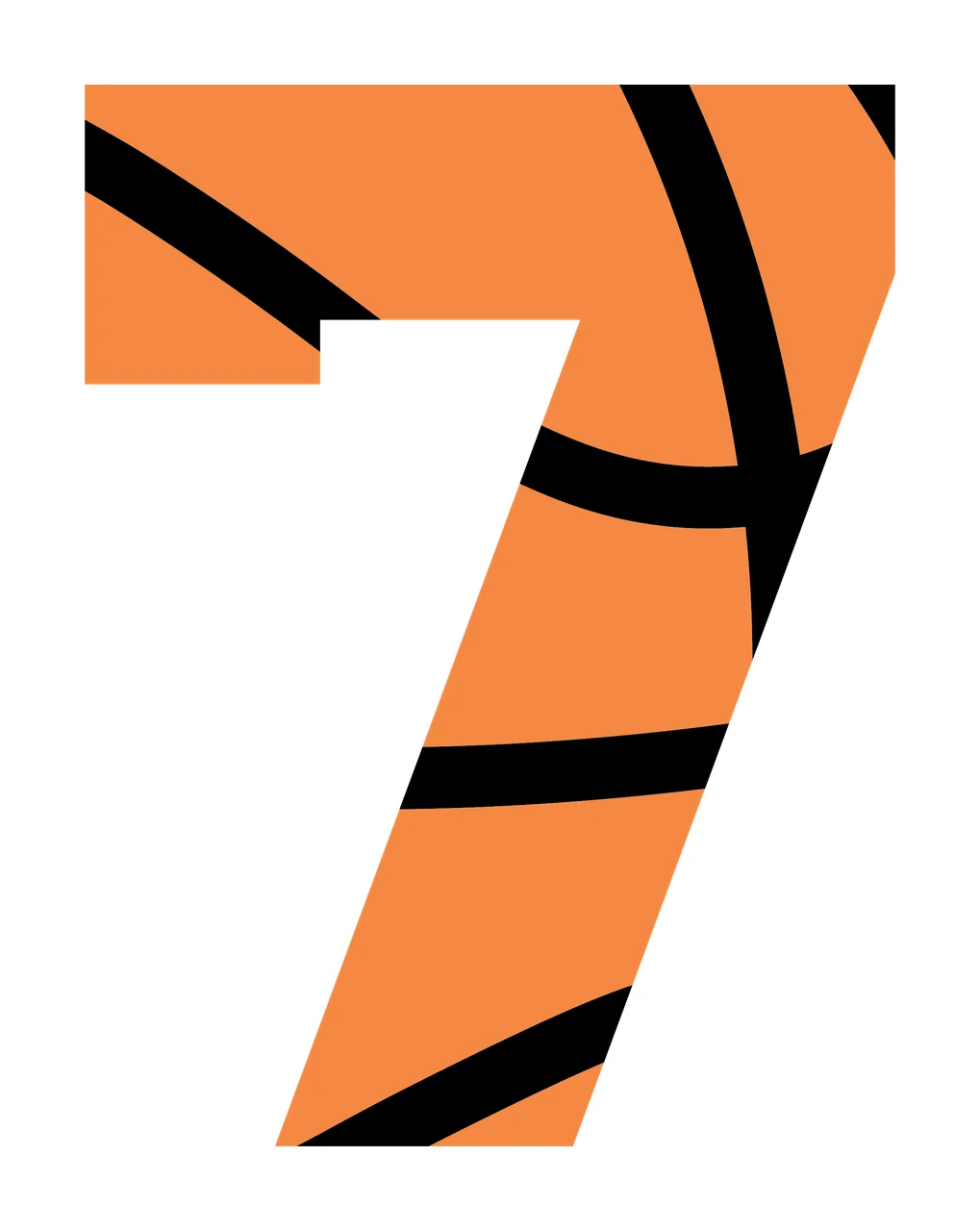 Can Glass Wrap Number Seven Orange Basketball Texture