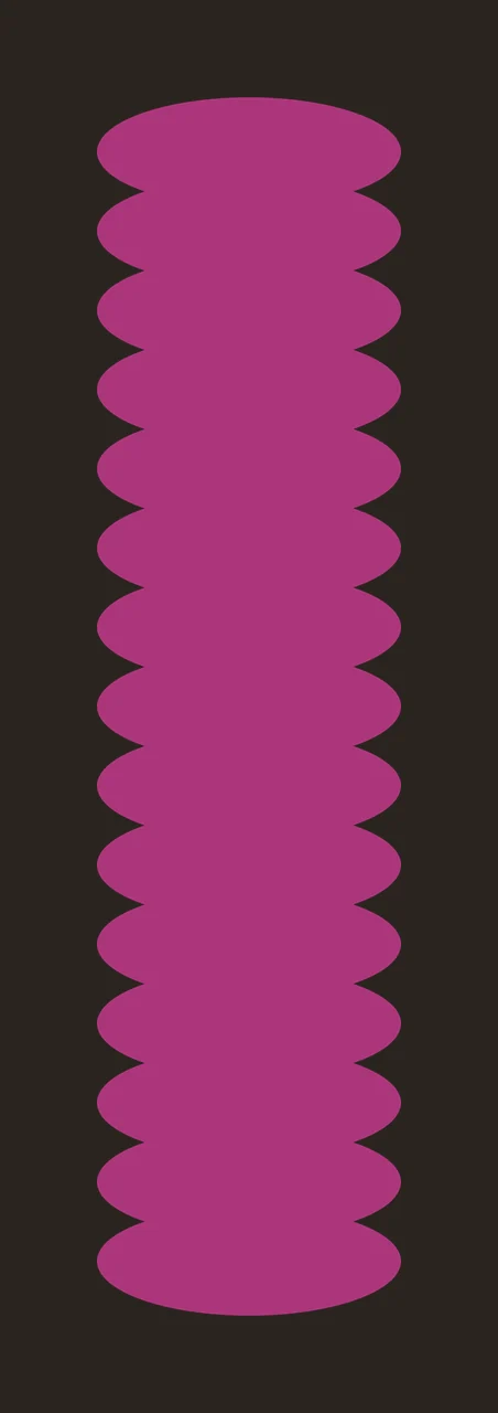 Black Geometric Vertical Column Made Of Overlapping Oval stack contrast preview thumbnail