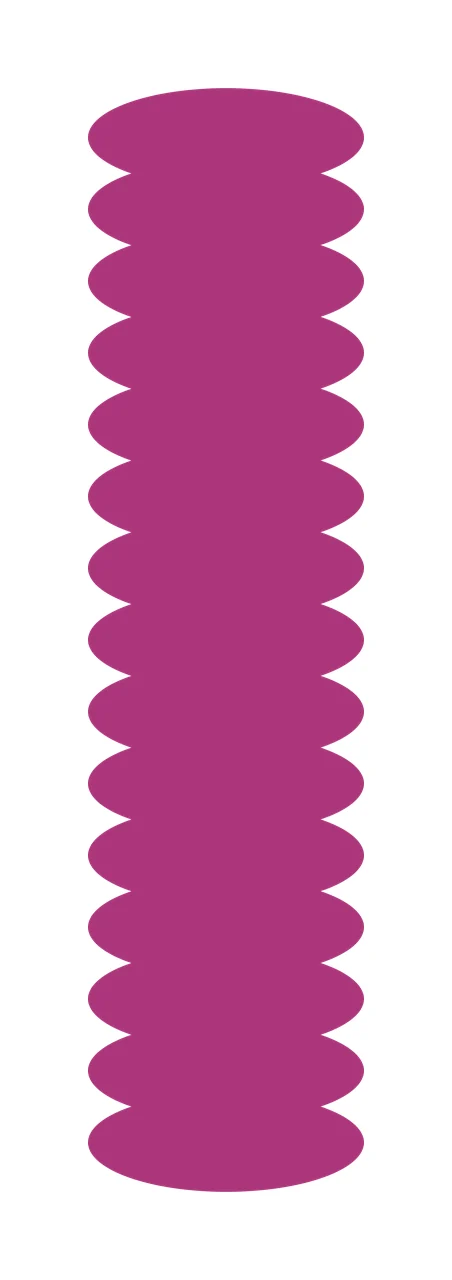 Black Geometric Vertical Column Made Of Overlapping Oval stack