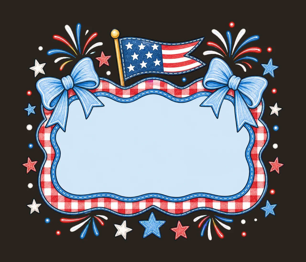 Independence Name Plate American Design Kids Variation D contrast preview thumbnail