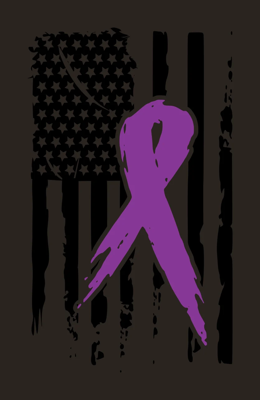 Awareness Distressed Flag Graphic With Ribbon incorporating contrast preview thumbnail