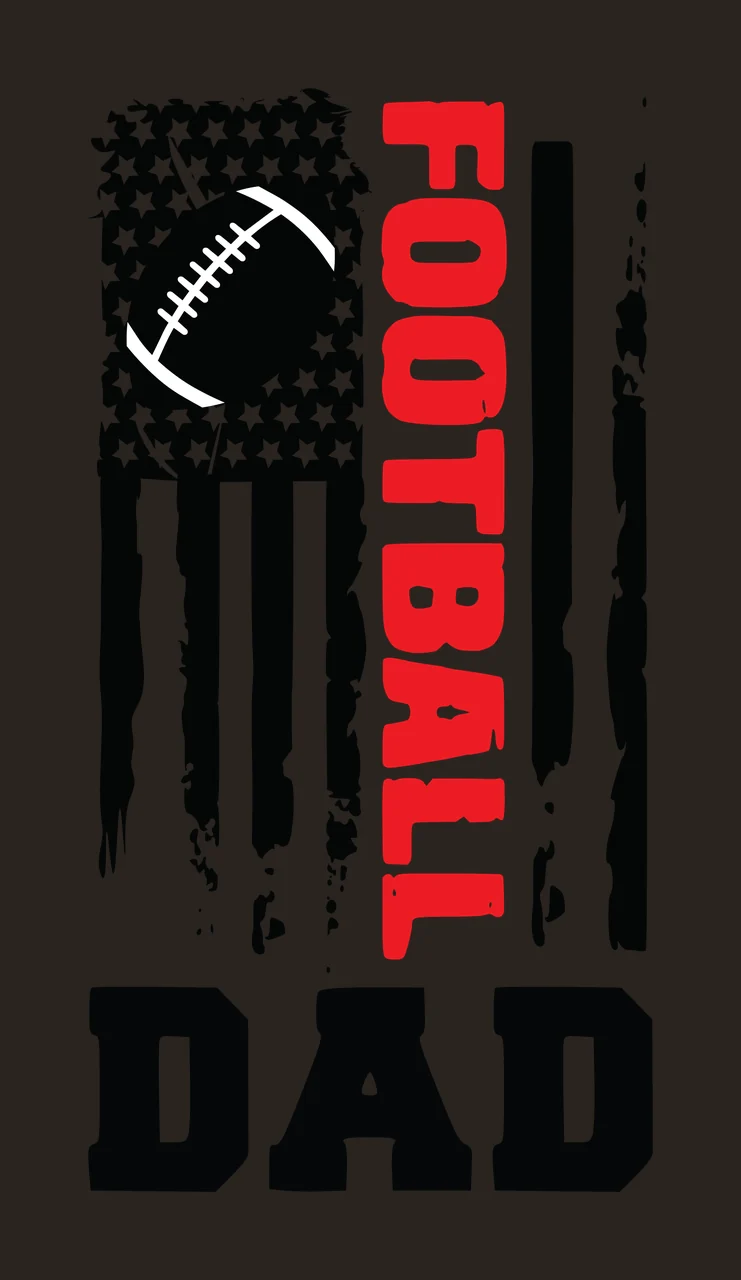 Football Dad Distressed Flag Typography and stars stripes black contrast preview thumbnail