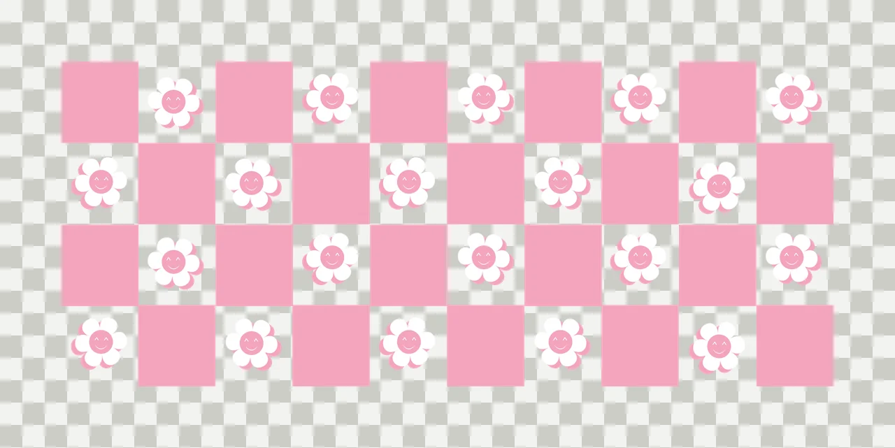 Can Glass Wrap Checkered Pattern With Black Smiling repeating transparency and detail preview thumbnail