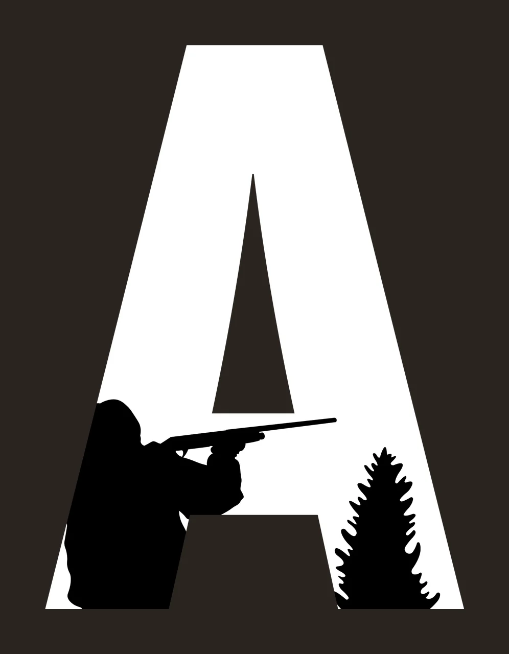 Can Glass Wrap Hunter With Rifle Silhouette contrast preview thumbnail