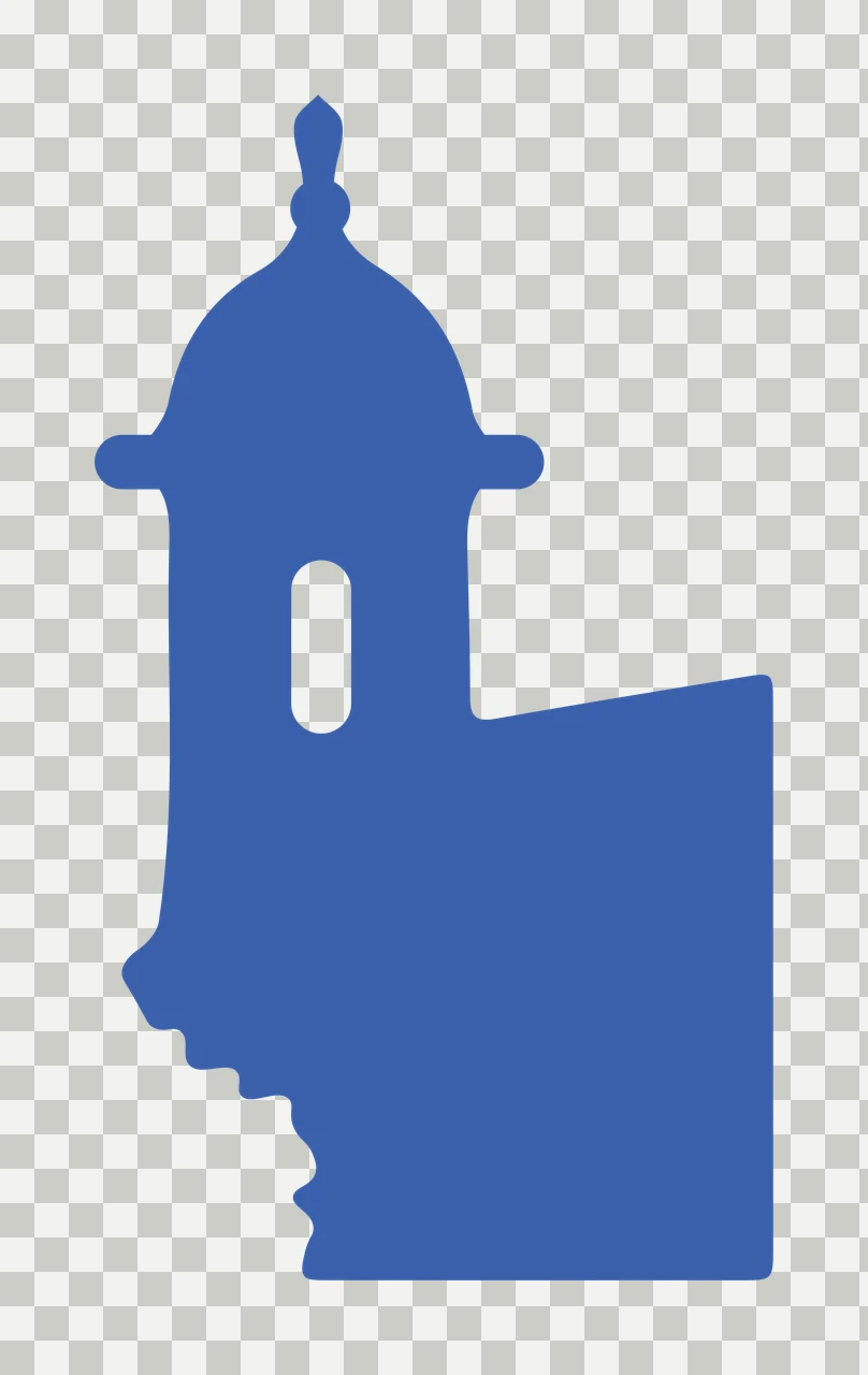Black Watchtower Silhouette With Domed Roof Standing finial transparency and detail preview thumbnail