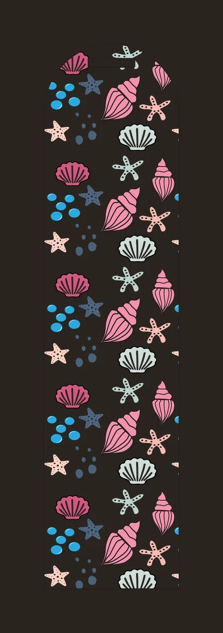 Bookmark Seashell Starfish Pattern Graphic dots black white contrast preview thumbnail