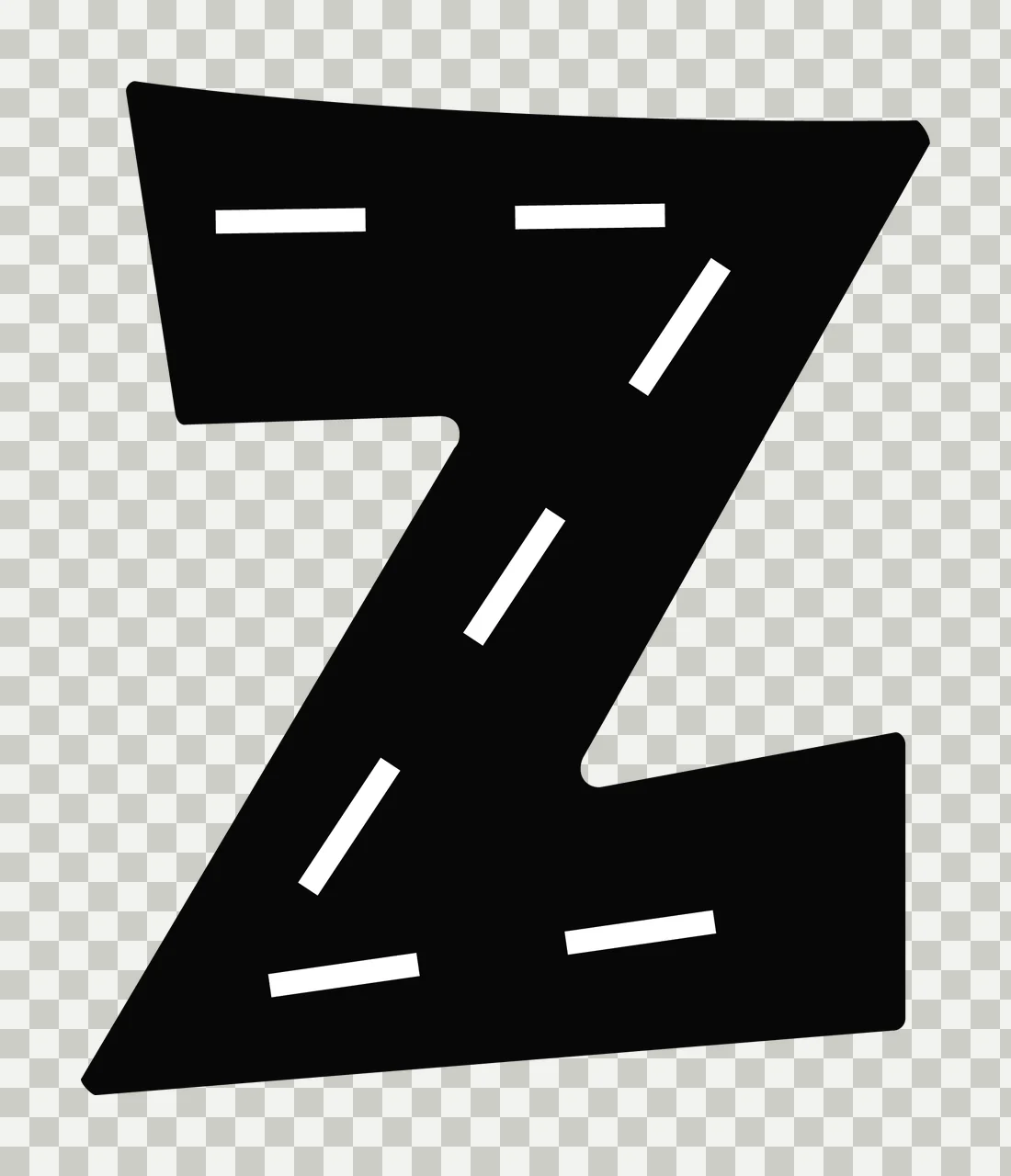 Race Track Font Character 17 racing checkered flag speedway transparency and detail preview thumbnail