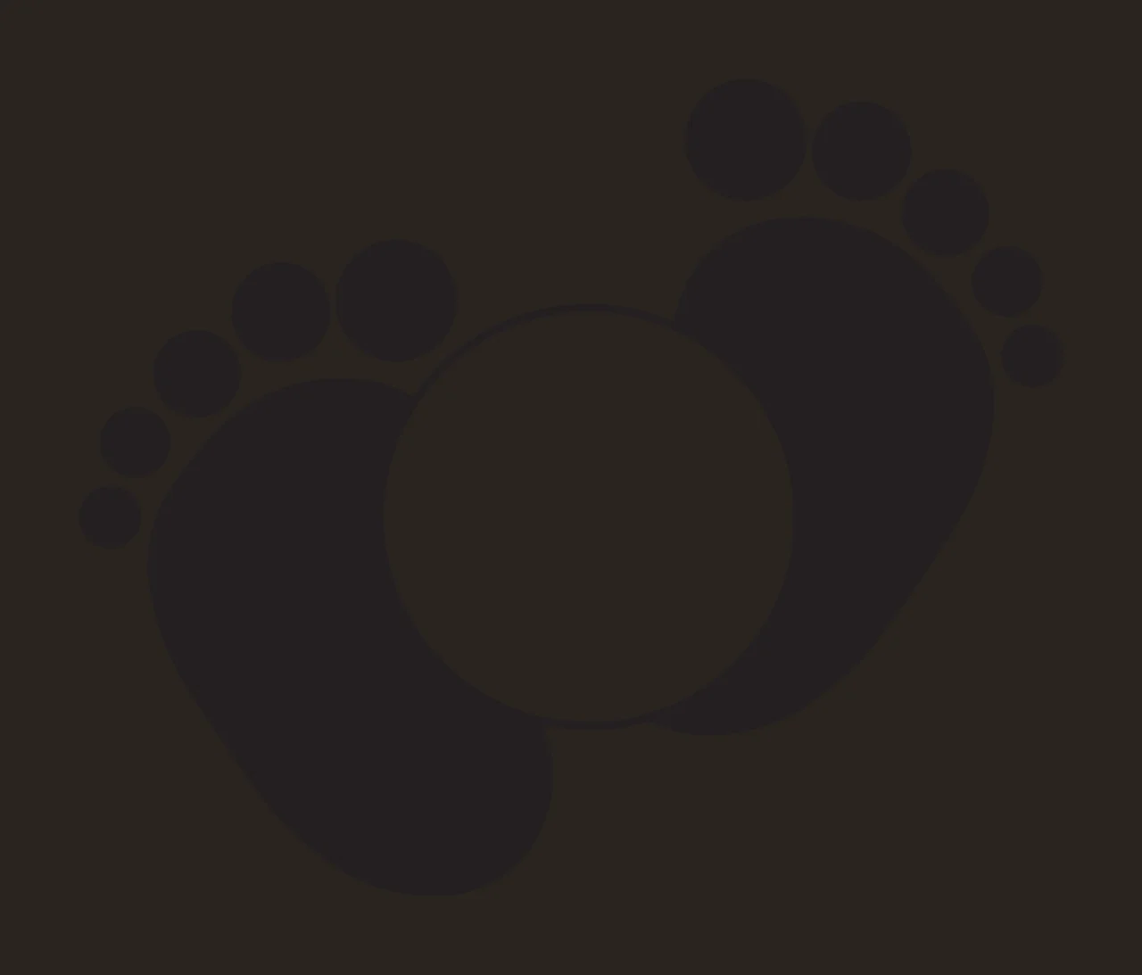 Feet Black Baby Footprint Circle Icon footprints frame silhouette contrast preview thumbnail