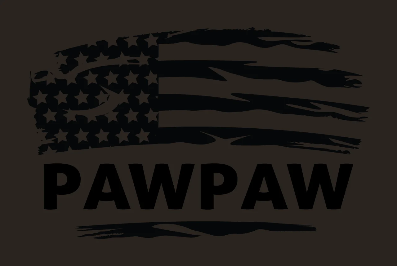 Flag Pawpaw Horizontal Distressed Graphic With The Word displaying contrast preview thumbnail