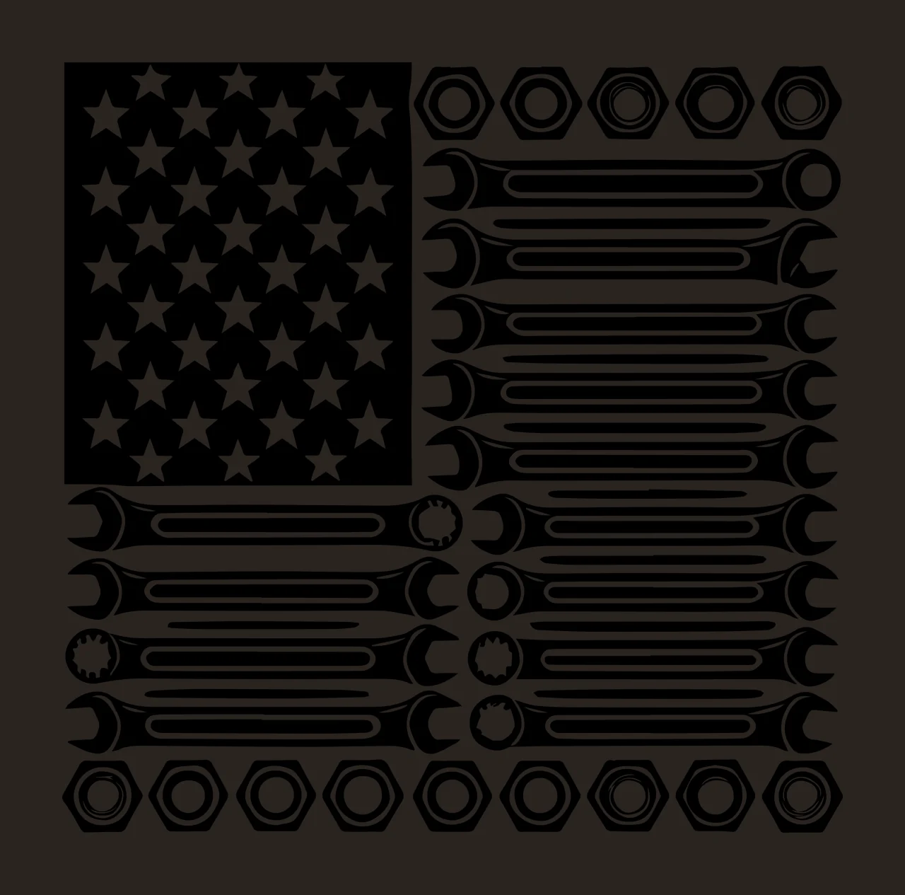Mechanic Tools And Flag Graphic Design displaying star wrench contrast preview thumbnail