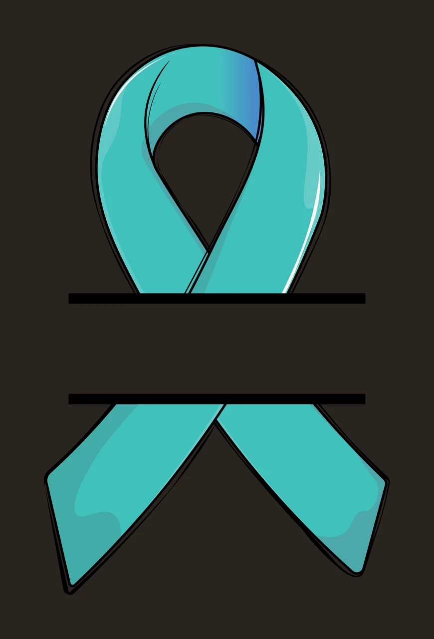 Ribbon Black Awareness Split Design horizontal line minimalist flat contrast preview thumbnail