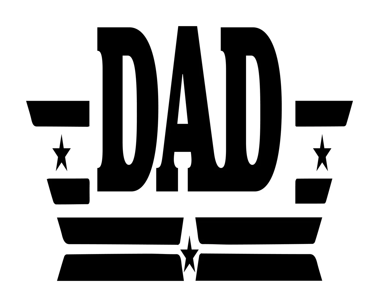 Dad Emblem With Typography And Text