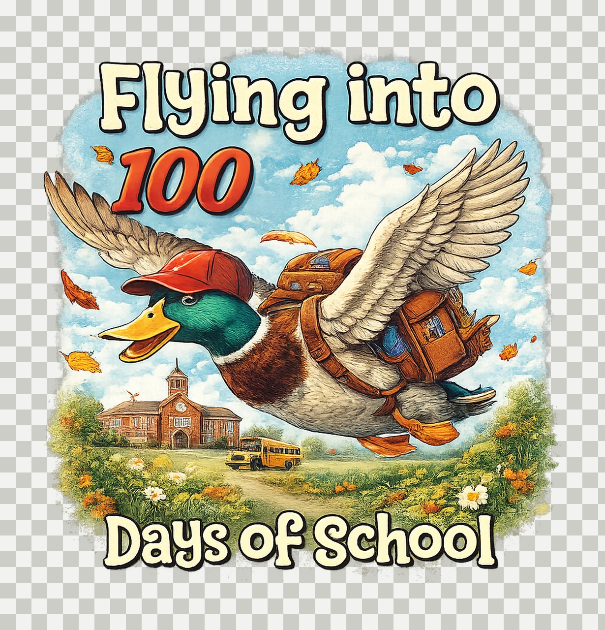 Flying Into 100 Days Of School Sweatshirt Boys School Tshirt transparency and detail preview thumbnail