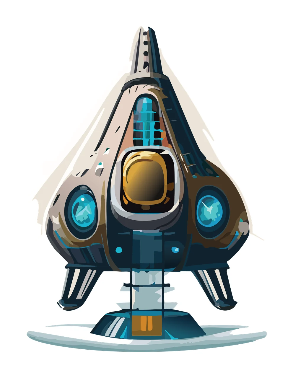 Symmetrical Vehicle With Circular Side Panels Hovering base