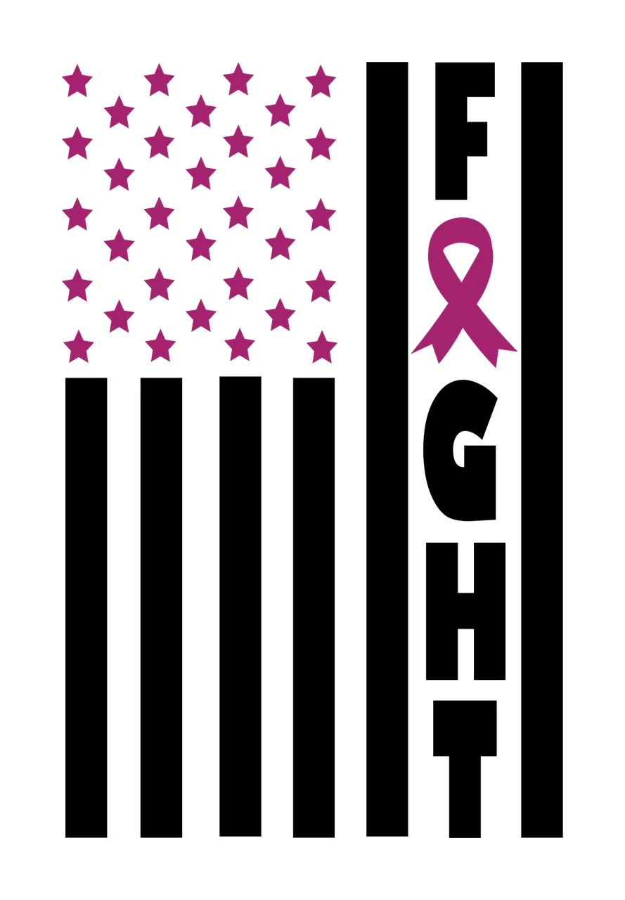 Fight American Flag Style Graphic Featuring The Word and text