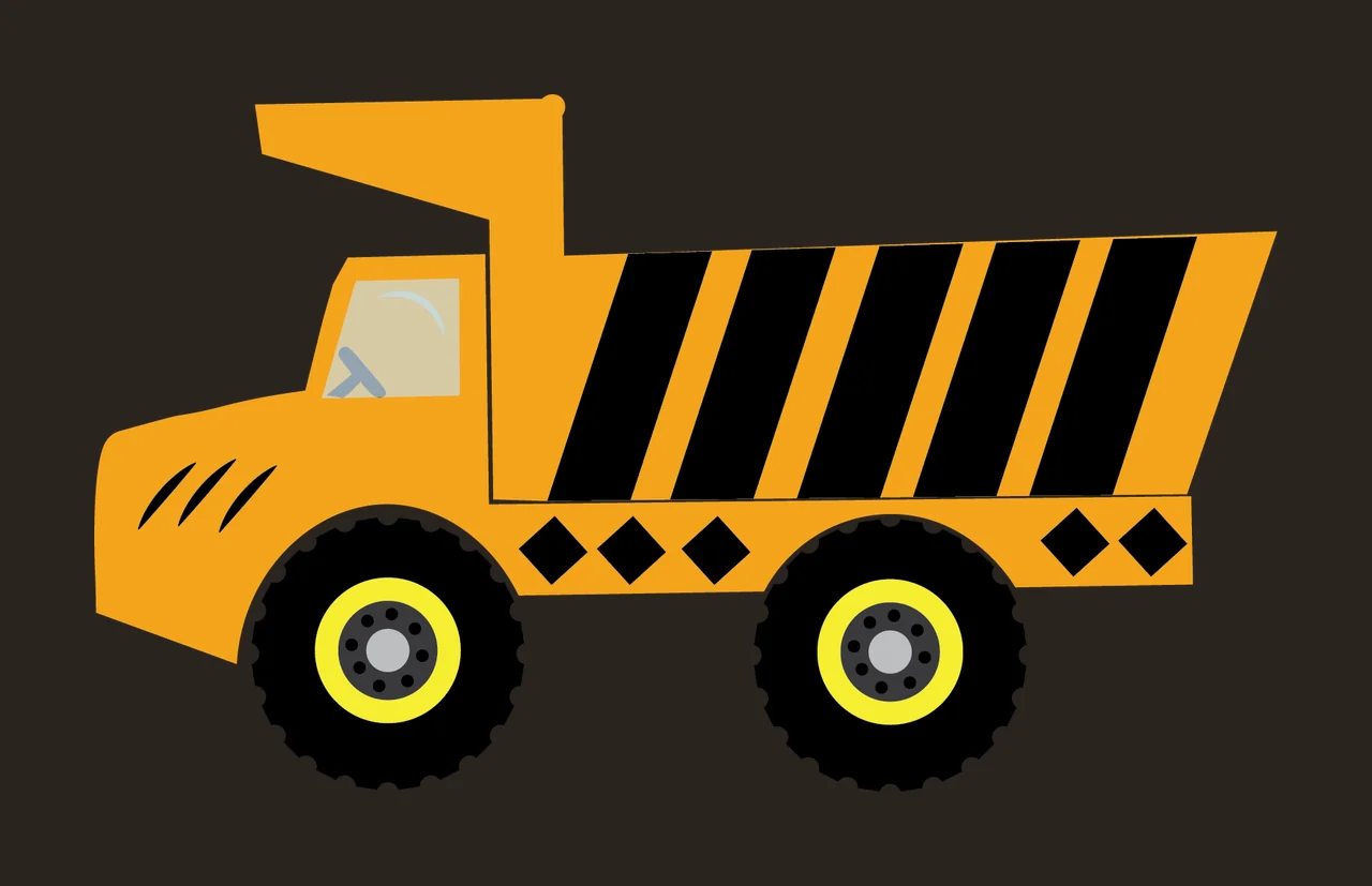 Construction Black Silhouette Of A Dump Truck tires white vehicle contrast preview thumbnail