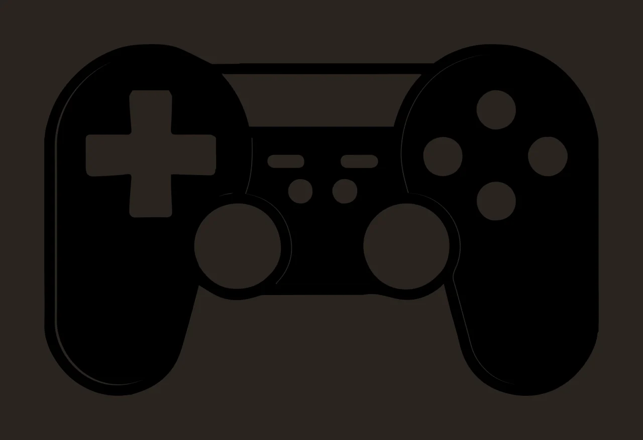Black Silhouette Icon Of A Handheld Video Game controller white contrast preview thumbnail