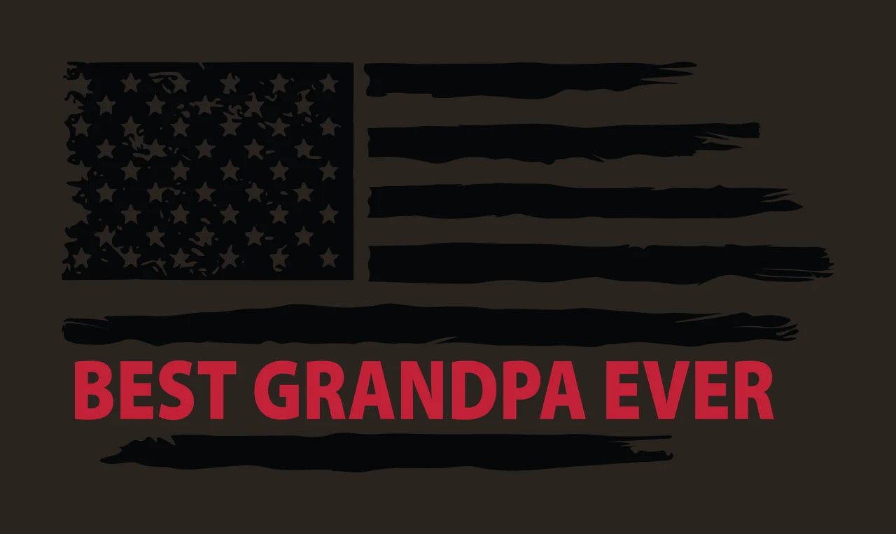 Best Ever Flag Best Grandpa Ever Graphic stars stripes distressed contrast preview thumbnail