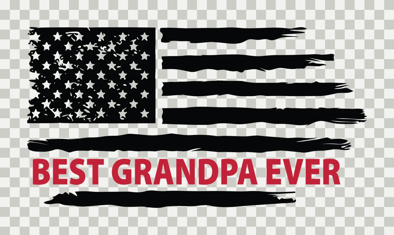 Best Ever Flag Best Grandpa Ever Graphic stars stripes distressed transparency and detail preview thumbnail