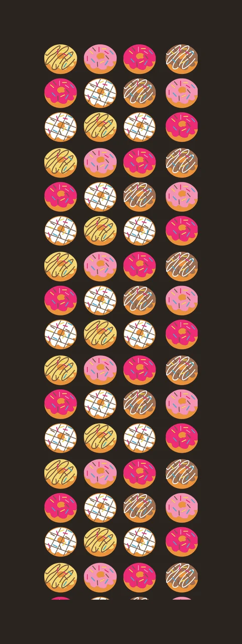Donut Silhouette Grid Pattern Background black white neutral contrast preview thumbnail