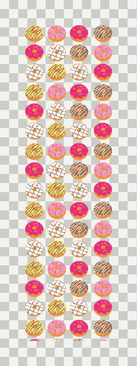 Donut Silhouette Grid Pattern Background black white neutral transparency and detail preview thumbnail