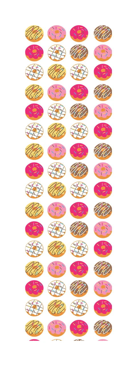 Donut Silhouette Grid Pattern Background black white neutral