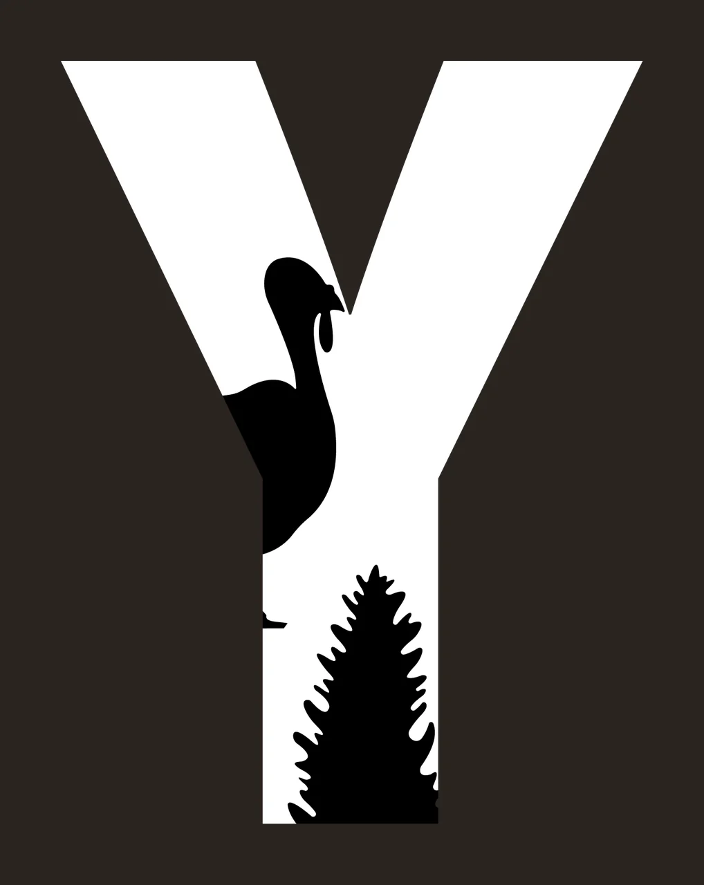 Can Glass Wrap Turkey Standing With Pine Tree contrast preview thumbnail