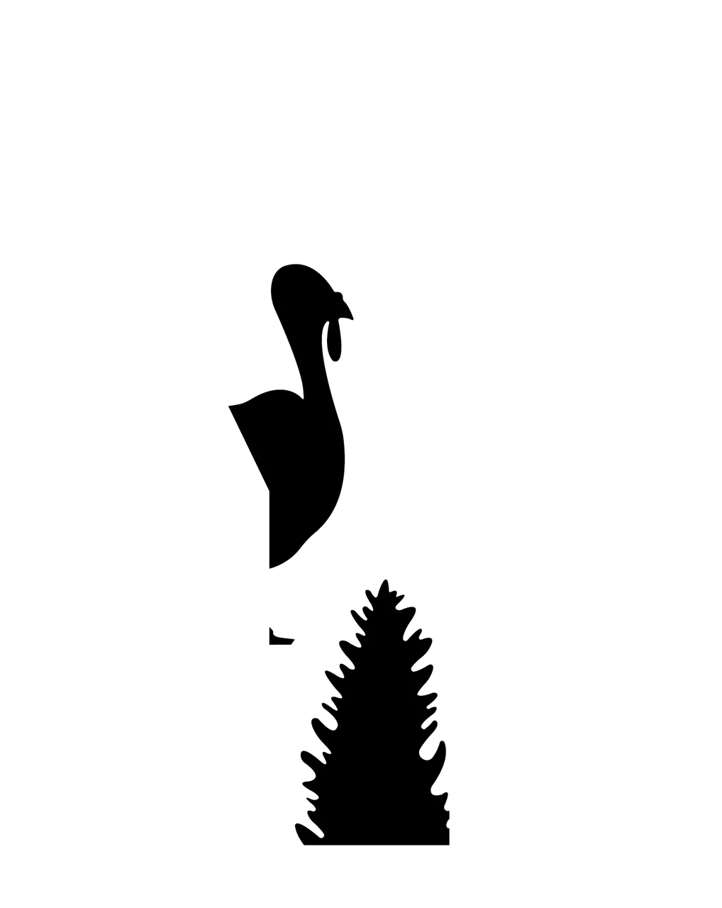 Can Glass Wrap Turkey Standing With Pine Tree