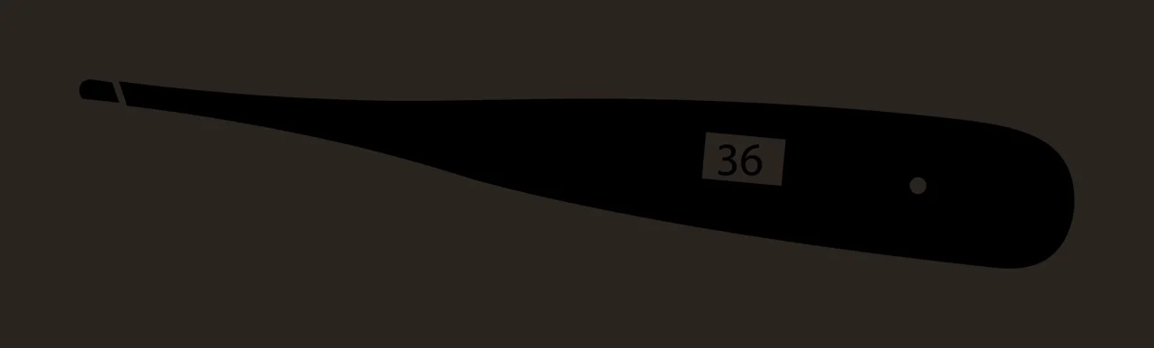 36 Long Black Thermometer Displaying The Number lying horizontal contrast preview thumbnail