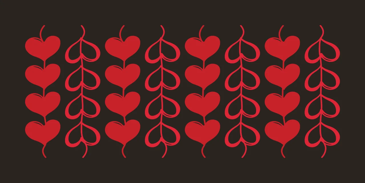 Hearts Can Glass Wrap Vertical Columns Of Heart shapes lines contrast preview thumbnail