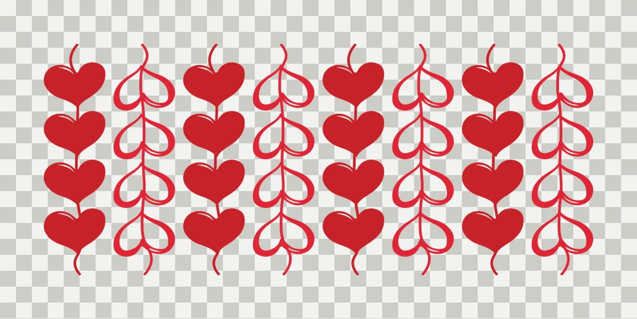 Hearts Can Glass Wrap Vertical Columns Of Heart shapes lines transparency and detail preview thumbnail