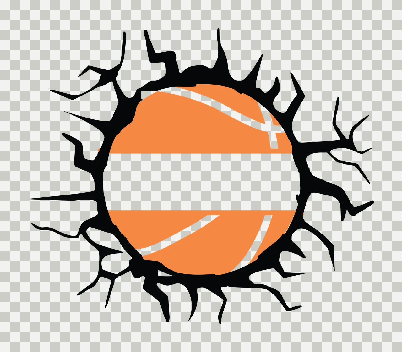 Basket Ball Fire Name Font Character 03 scalable logo design transparency and detail preview thumbnail