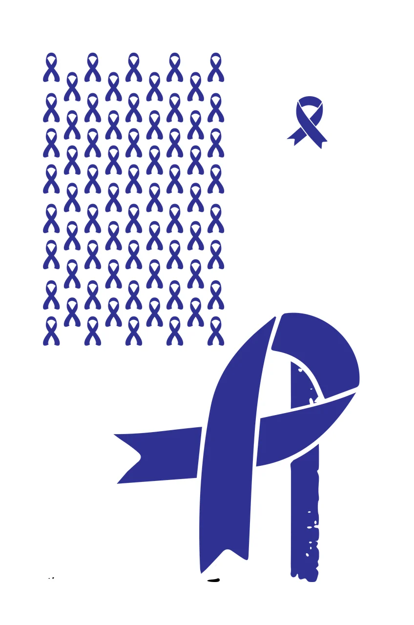 Fight Ribbon Flag With Repeating Pattern decorating stripe