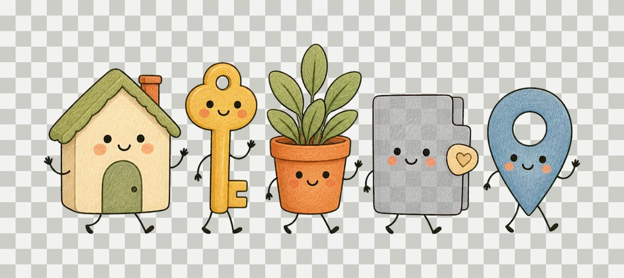 Realtor Doodle Real Estate Agent Cute Realtor Variation B transparency and detail preview thumbnail