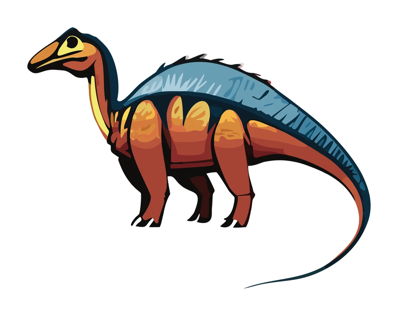 Dinosaur Skeletal Figure Line Drawing Standing skeleton Minimalist