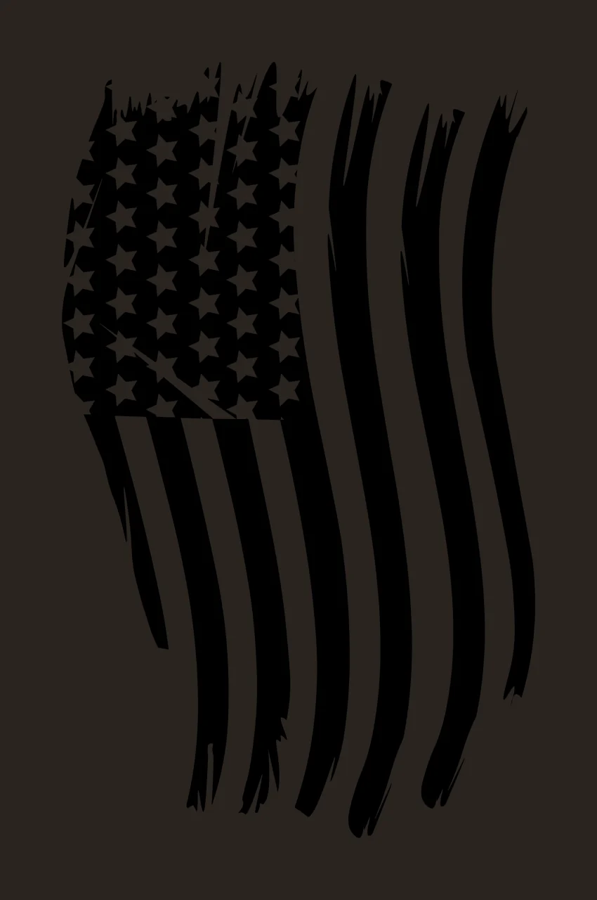 Black Flag Vertical American With Brush Stripes stars white contrast preview thumbnail